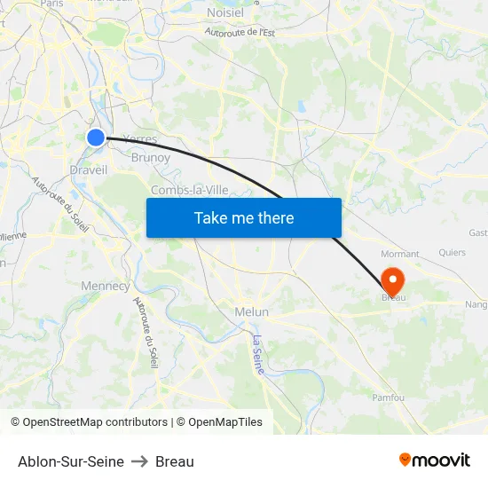 Ablon-Sur-Seine to Breau map