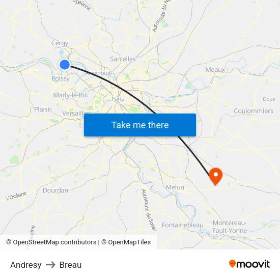 Andresy to Breau map