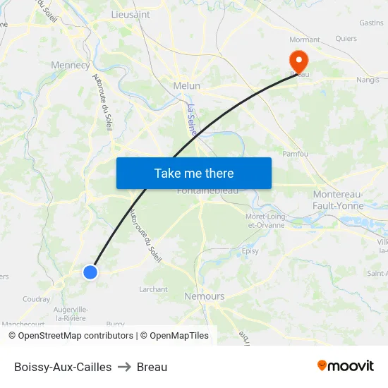 Boissy-Aux-Cailles to Breau map