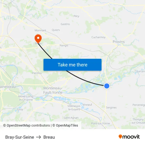 Bray-Sur-Seine to Breau map