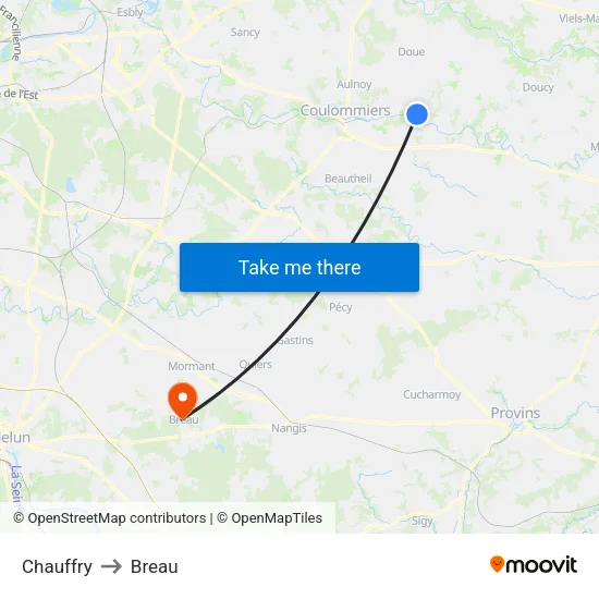 Chauffry to Breau map