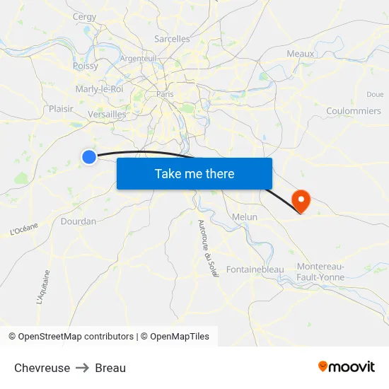 Chevreuse to Breau map