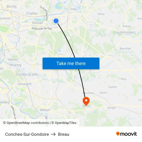 Conches-Sur-Gondoire to Breau map