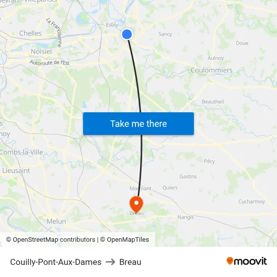 Couilly-Pont-Aux-Dames to Breau map