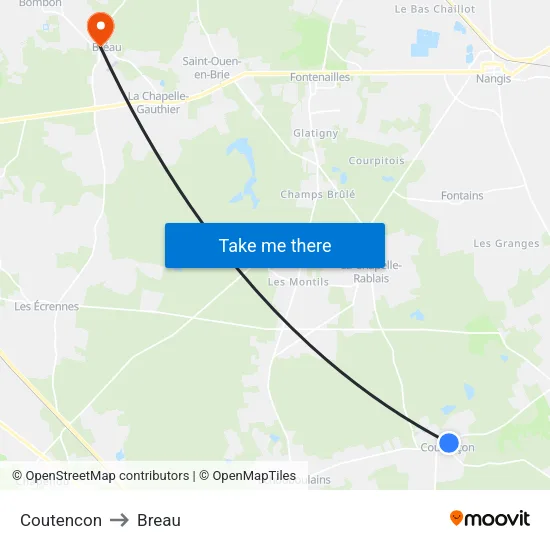 Coutencon to Breau map
