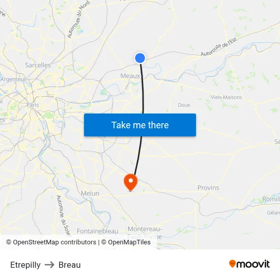 Etrepilly to Breau map