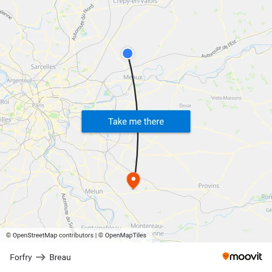 Forfry to Breau map
