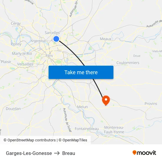 Garges-Les-Gonesse to Breau map
