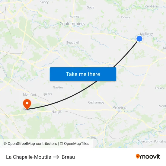 La Chapelle-Moutils to Breau map