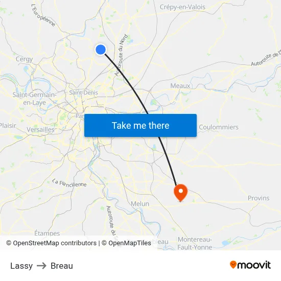 Lassy to Breau map
