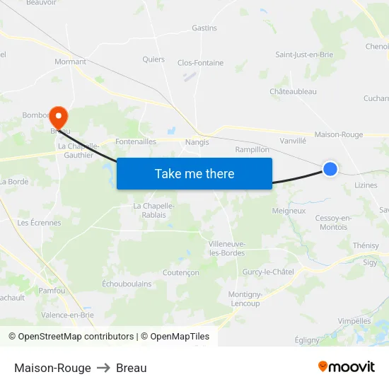 Maison-Rouge to Breau map