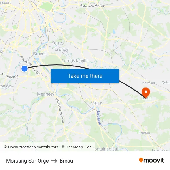 Morsang-Sur-Orge to Breau map