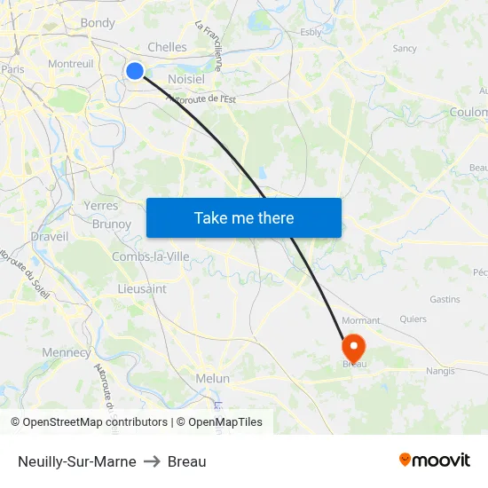Neuilly-Sur-Marne to Breau map