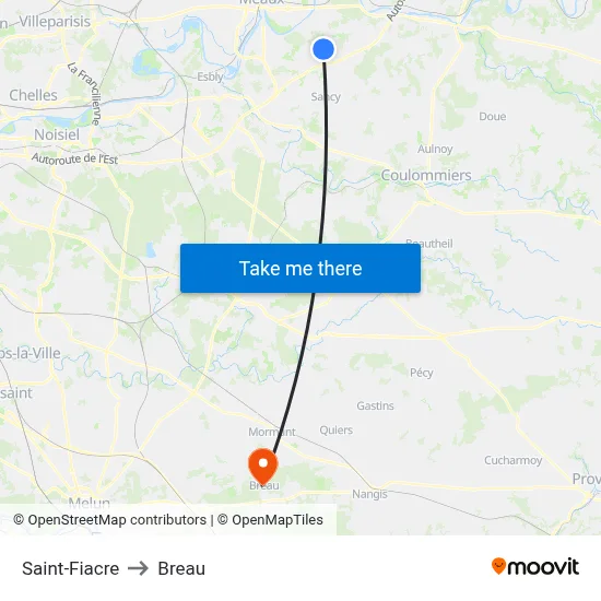 Saint-Fiacre to Breau map