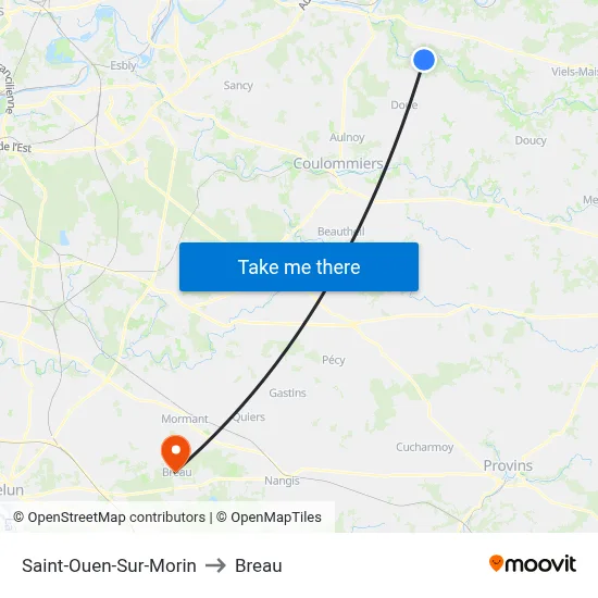Saint-Ouen-Sur-Morin to Breau map