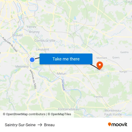 Saintry-Sur-Seine to Breau map