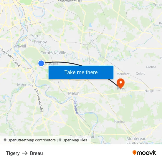 Tigery to Breau map