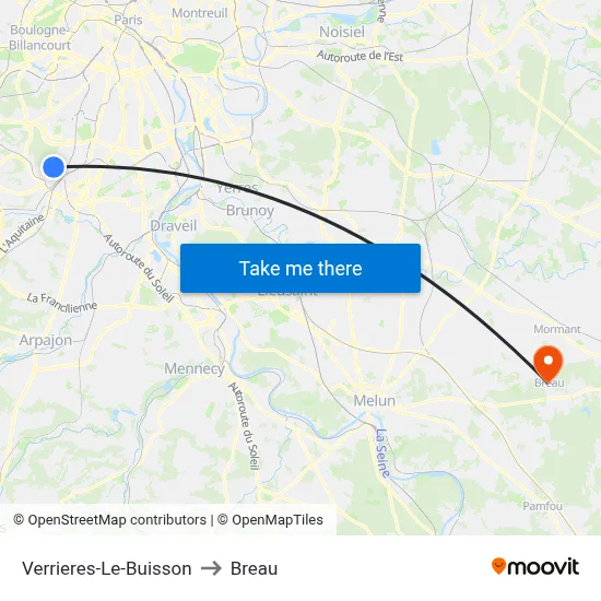Verrieres-Le-Buisson to Breau map