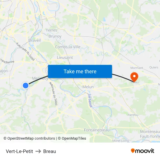 Vert-Le-Petit to Breau map