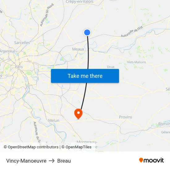 Vincy-Manoeuvre to Breau map