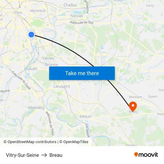 Vitry-Sur-Seine to Breau map