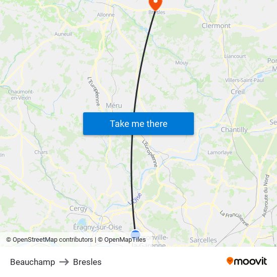 Beauchamp to Bresles map