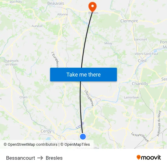 Bessancourt to Bresles map