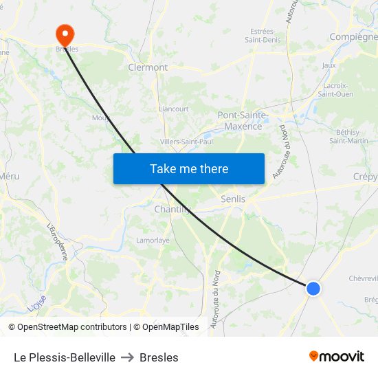 Le Plessis-Belleville to Bresles map