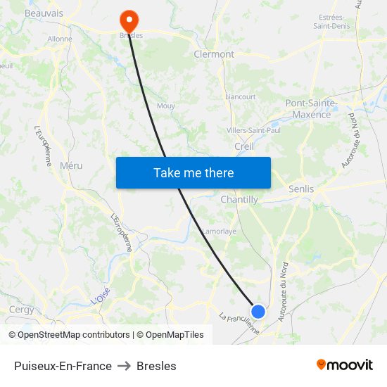 Puiseux-En-France to Bresles map