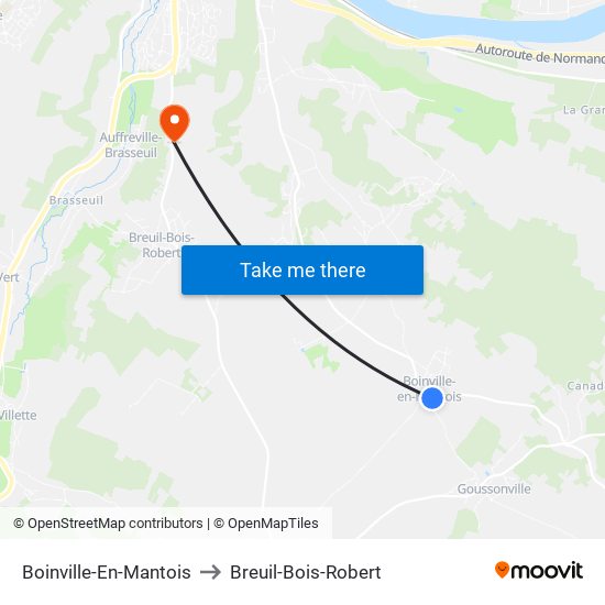 Boinville-En-Mantois to Breuil-Bois-Robert map