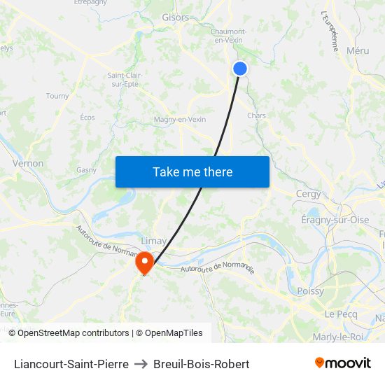 Liancourt-Saint-Pierre to Breuil-Bois-Robert map