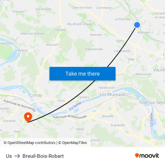 Us to Breuil-Bois-Robert map