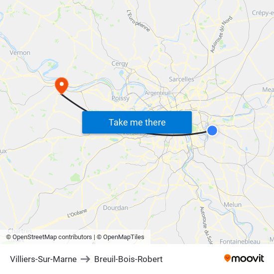 Villiers-Sur-Marne to Breuil-Bois-Robert map