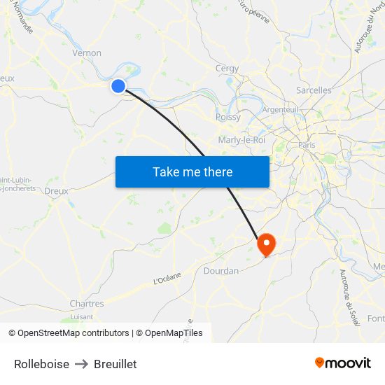 Rolleboise to Breuillet map