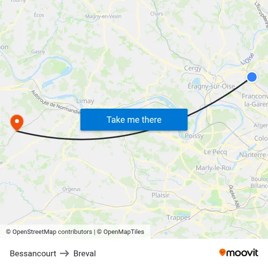Bessancourt to Breval map
