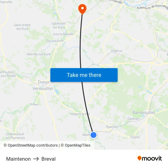 Maintenon to Breval map