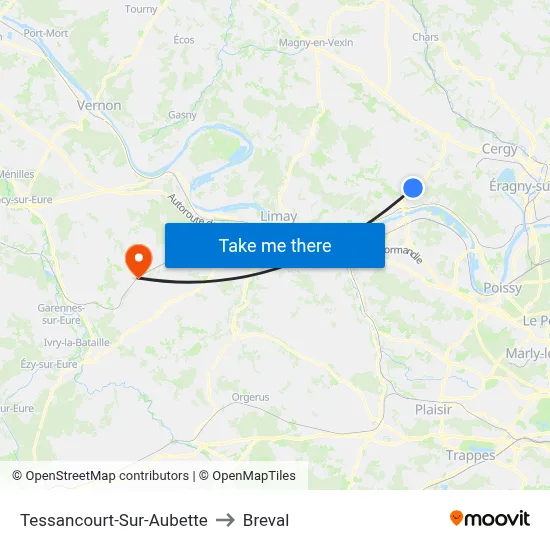 Tessancourt-Sur-Aubette to Breval map