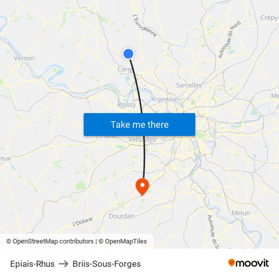 Epiais-Rhus to Briis-Sous-Forges map