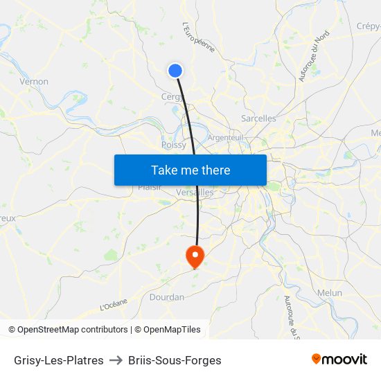 Grisy-Les-Platres to Briis-Sous-Forges map
