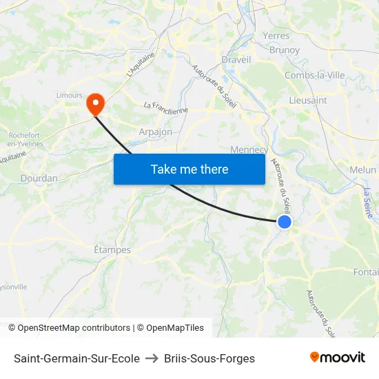 Saint-Germain-Sur-Ecole to Briis-Sous-Forges map