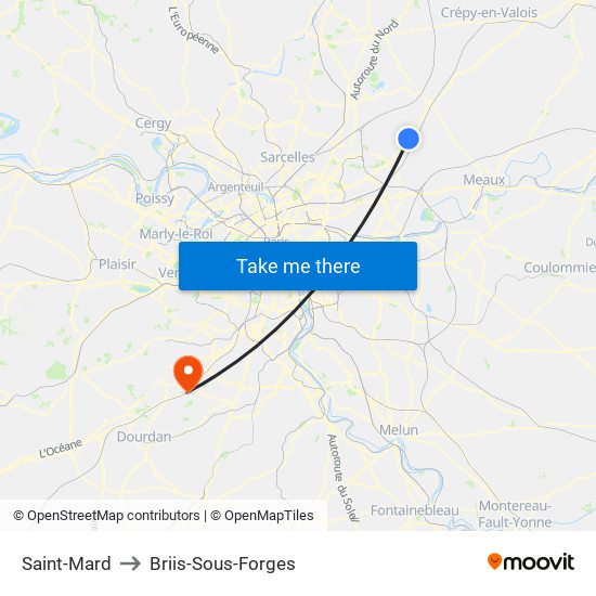 Saint-Mard to Briis-Sous-Forges map