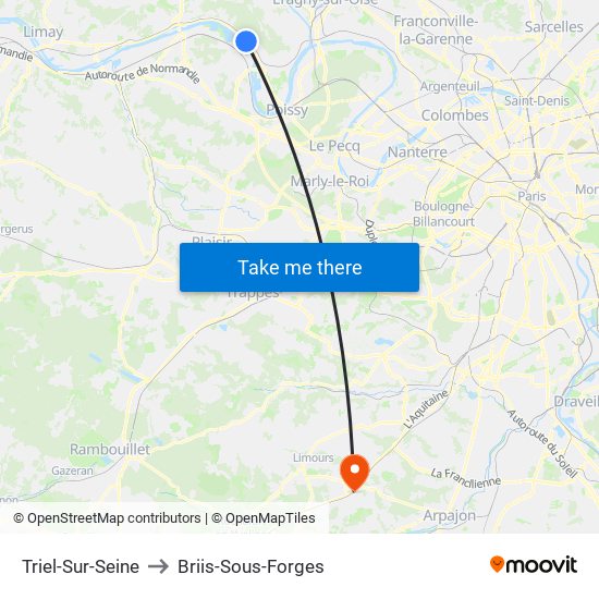 Triel-Sur-Seine to Briis-Sous-Forges map