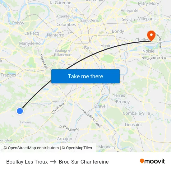 Boullay-Les-Troux to Brou-Sur-Chantereine map