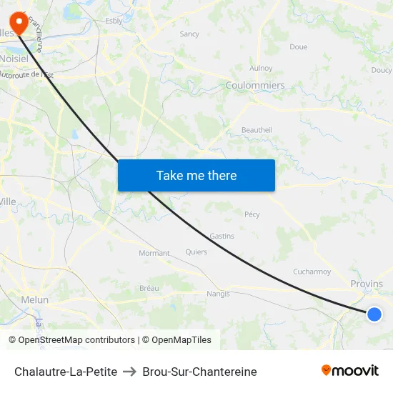 Chalautre-La-Petite to Brou-Sur-Chantereine map
