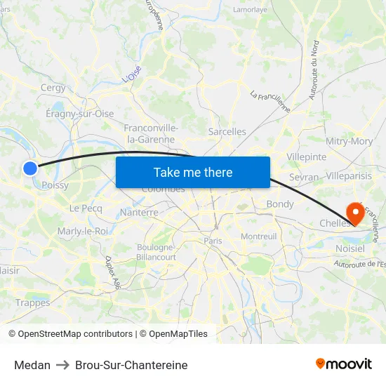 Medan to Brou-Sur-Chantereine map