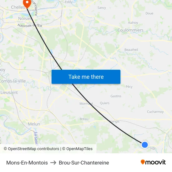 Mons-En-Montois to Brou-Sur-Chantereine map