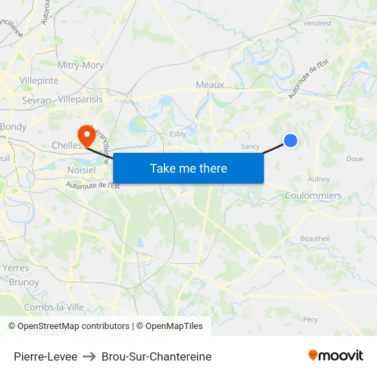 Pierre-Levee to Brou-Sur-Chantereine map