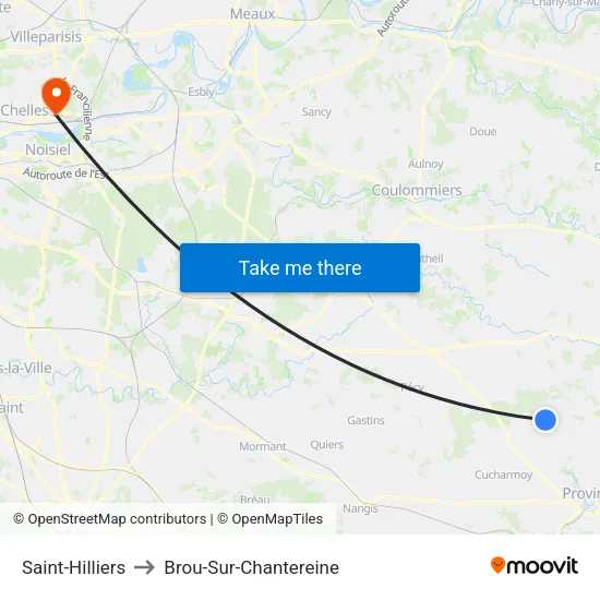 Saint-Hilliers to Brou-Sur-Chantereine map