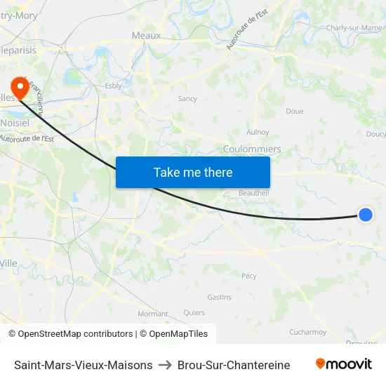 Saint-Mars-Vieux-Maisons to Brou-Sur-Chantereine map