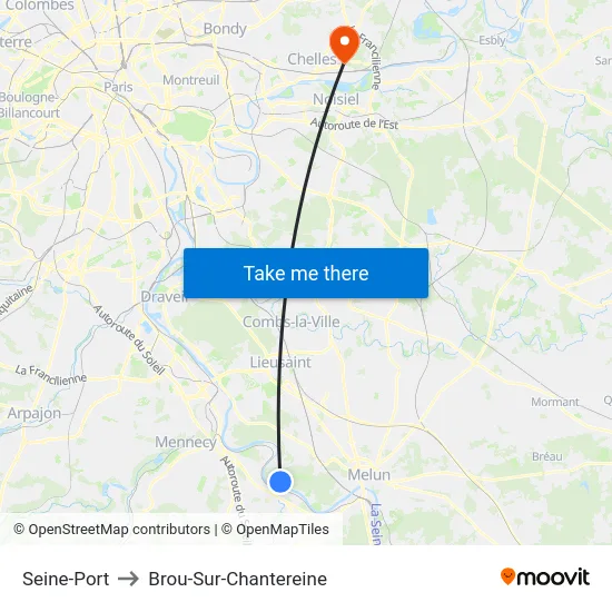 Seine-Port to Brou-Sur-Chantereine map